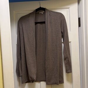 Charlotte Russe Taupe Open-Front Cardigan Sweater